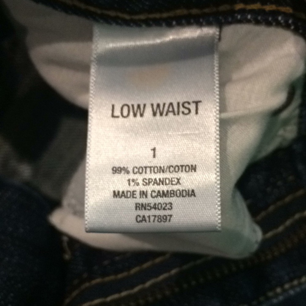 Old Navy Low Waist Denim Skirt Size 1 Dark Wash Stretch Straight Jean Skirt - Picture 8 of 9